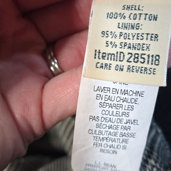 LL Bean Houndstooth Plaid Pants Trouser Pants Classic Fit Stretch Waist Size 12 - Picture 11 of 15